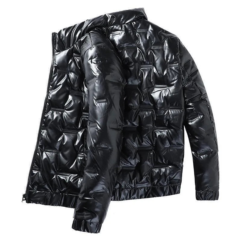 Nueva chaqueta informal de invierno para hombre, cálida, brillante, impermeable (talla asiática XXXL = UE/Reino Unido L)
