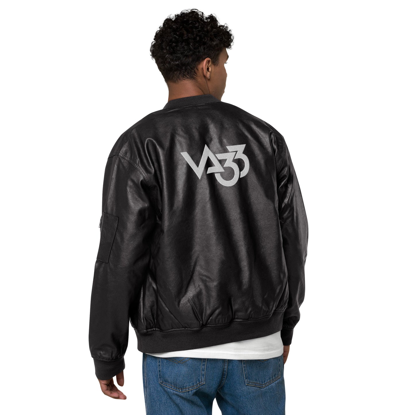 Chaqueta bomber de cuero VA33_Anniversary_F.