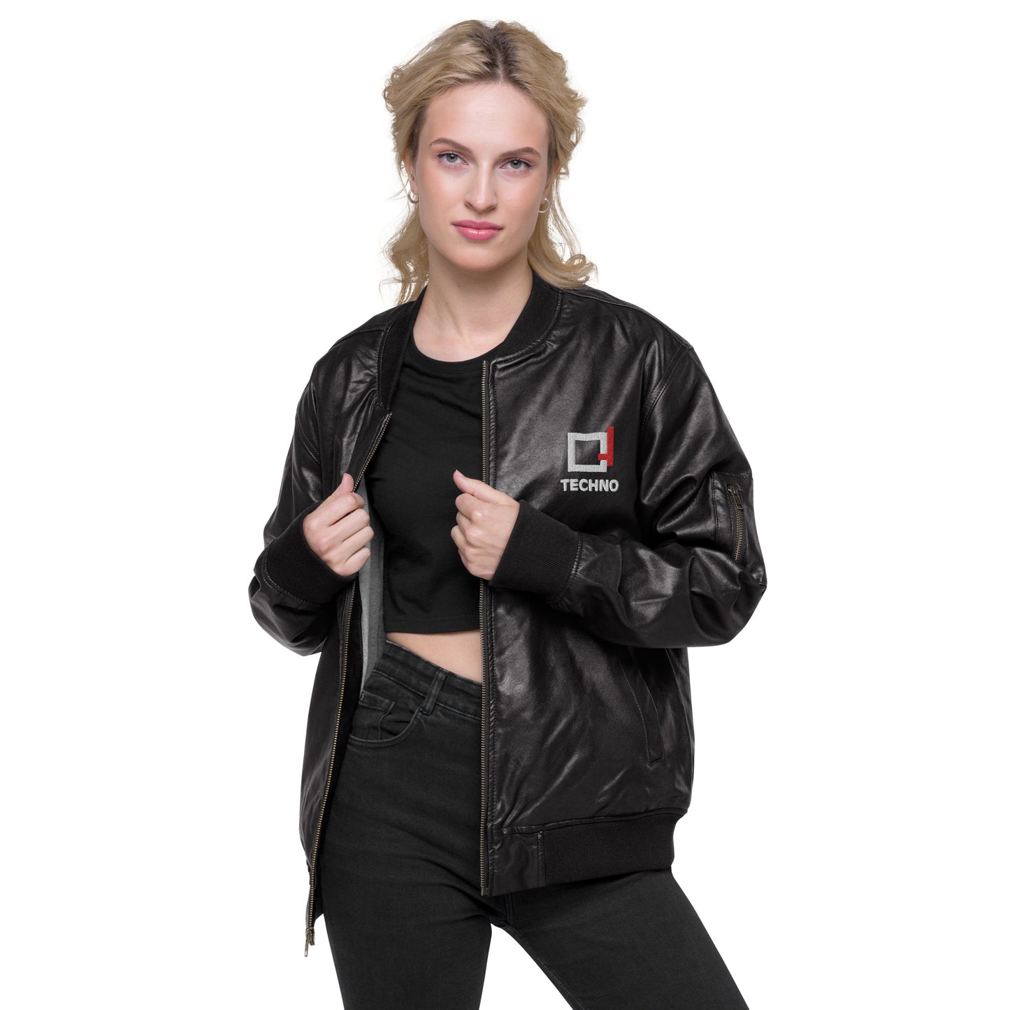 Chaqueta bomber de cuero BC_