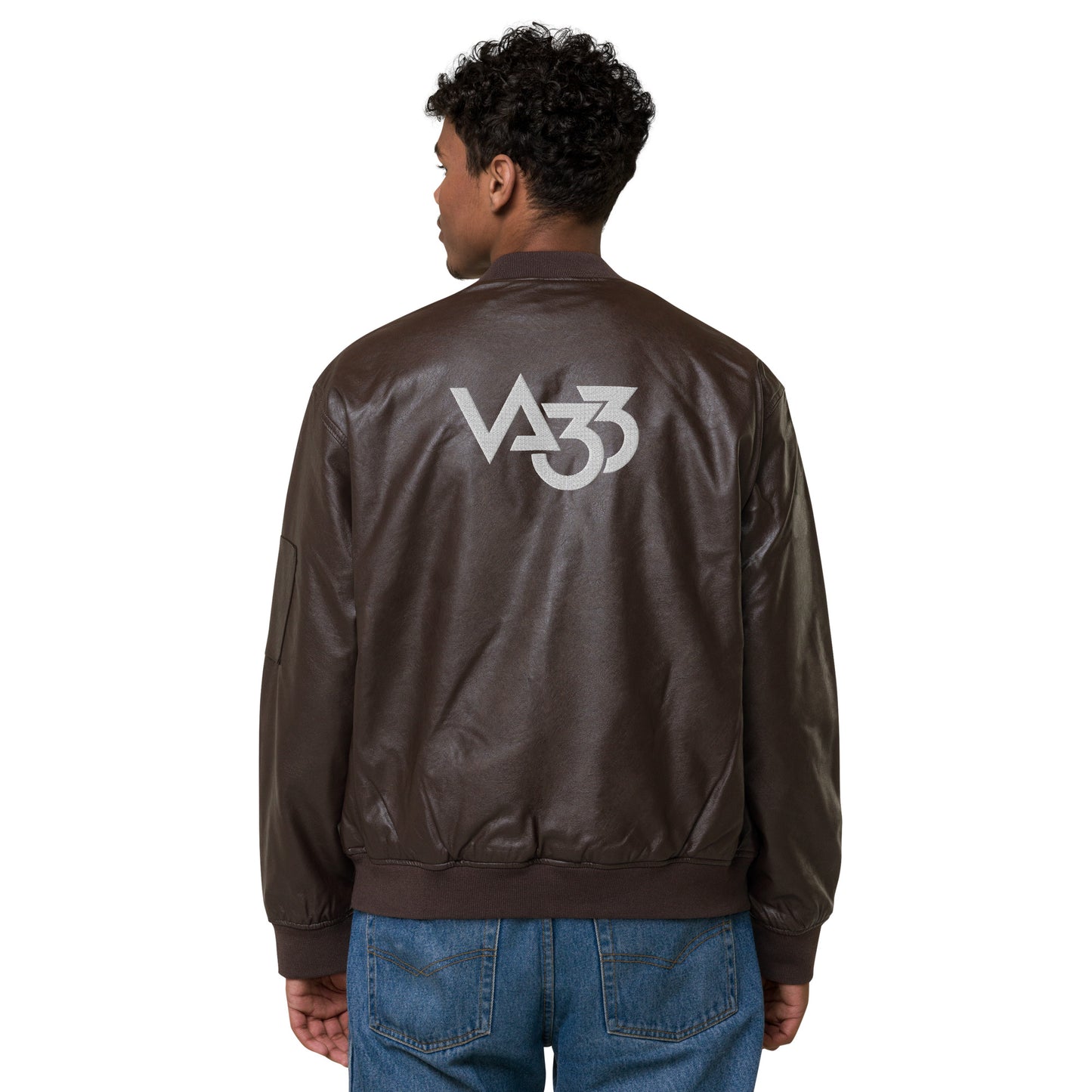 Chaqueta bomber de cuero VA33_Anniversary_F.