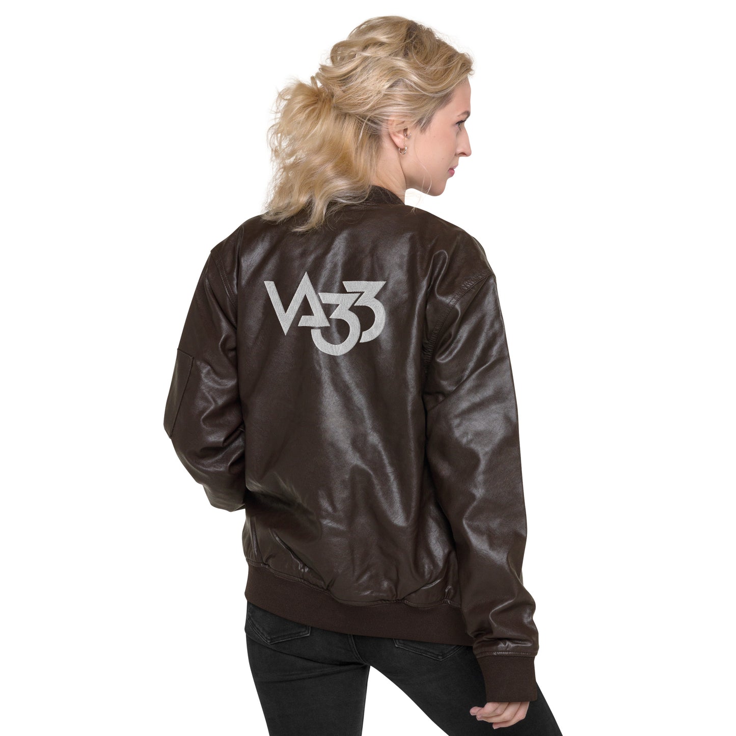 Chaqueta bomber de cuero VA33_Anniversary_F.