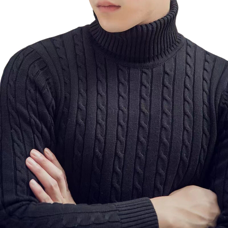 Jersey de invierno para hombre, Top de cuello alto, manga larga (NOTA: ¡Asian XL = EU M)!