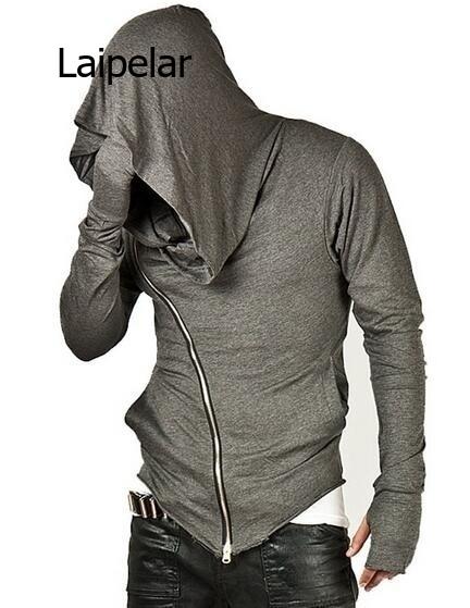 New Men Hoodie Sweatshirt Long Sleeved Slim Fit Male Zipper Hoodies Assassin Master Cardigan Creed Jacket S-3XL