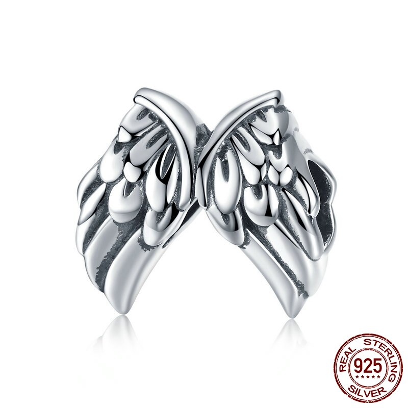 WOSTU Real 925 Sterling Silver Heart Beads Flower Retro Pattern Charms Pendant Fit Original DIY Bracelet Necklace Silver Jewelry