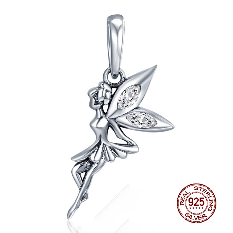 WOSTU Real 925 Sterling Silver Heart Beads Flower Retro Pattern Charms Pendant Fit Original DIY Bracelet Necklace Silver Jewelry
