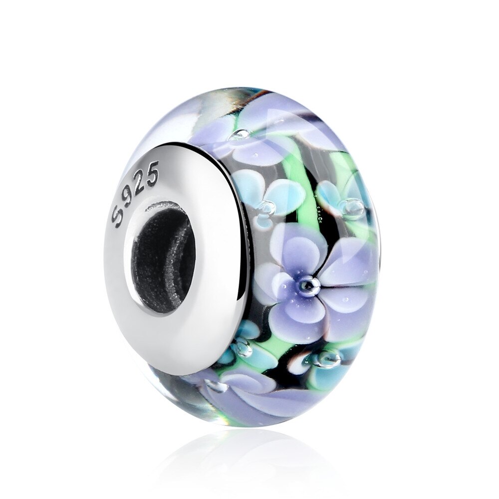 29 Styles Real 925 Sterling Silver Effervescence Murano Glass Beads Fit Original Charm Bracelet Authentic S925 Jewelry