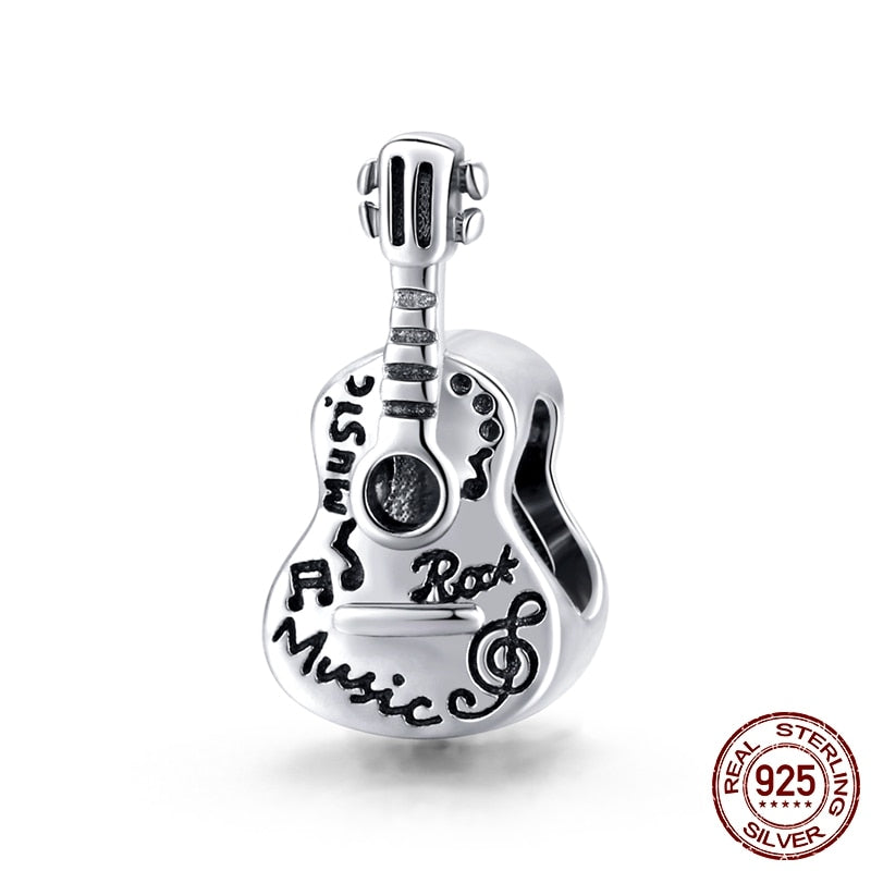 WOSTU Real 925 Sterling Silver Heart Beads Flower Retro Pattern Charms Pendant Fit Original DIY Bracelet Necklace Silver Jewelry