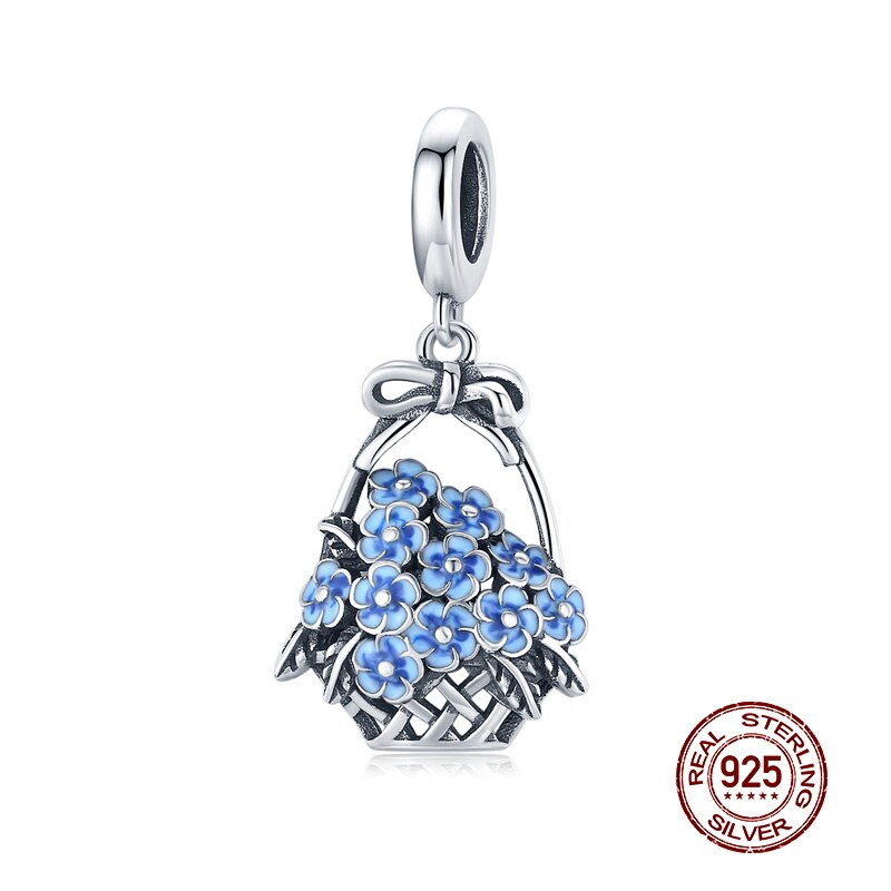WOSTU 925 Sterling Silver Women Boy Girls Pet Camera Bee Charm Coffee Ladybug Beads Fit DIY Original Bracelet Pendants Jewelry