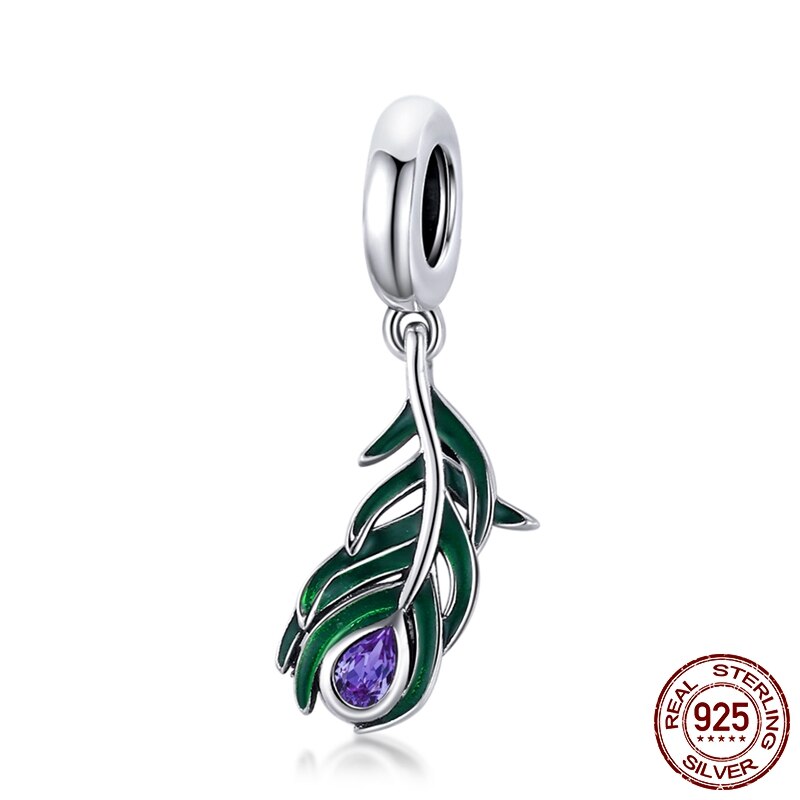 WOSTU Real 925 Sterling Silver Heart Beads Flower Retro Pattern Charms Pendant Fit Original DIY Bracelet Necklace Silver Jewelry