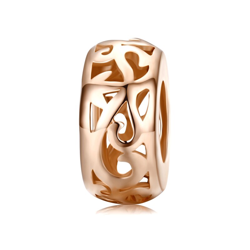WOSTU Plata de Ley 925 auténtica, 15 estilos, tapón espaciador de corazón Vintage para mascotas, cuentas aptas para Wostu, pulsera con abalorio original, joyería CQC593