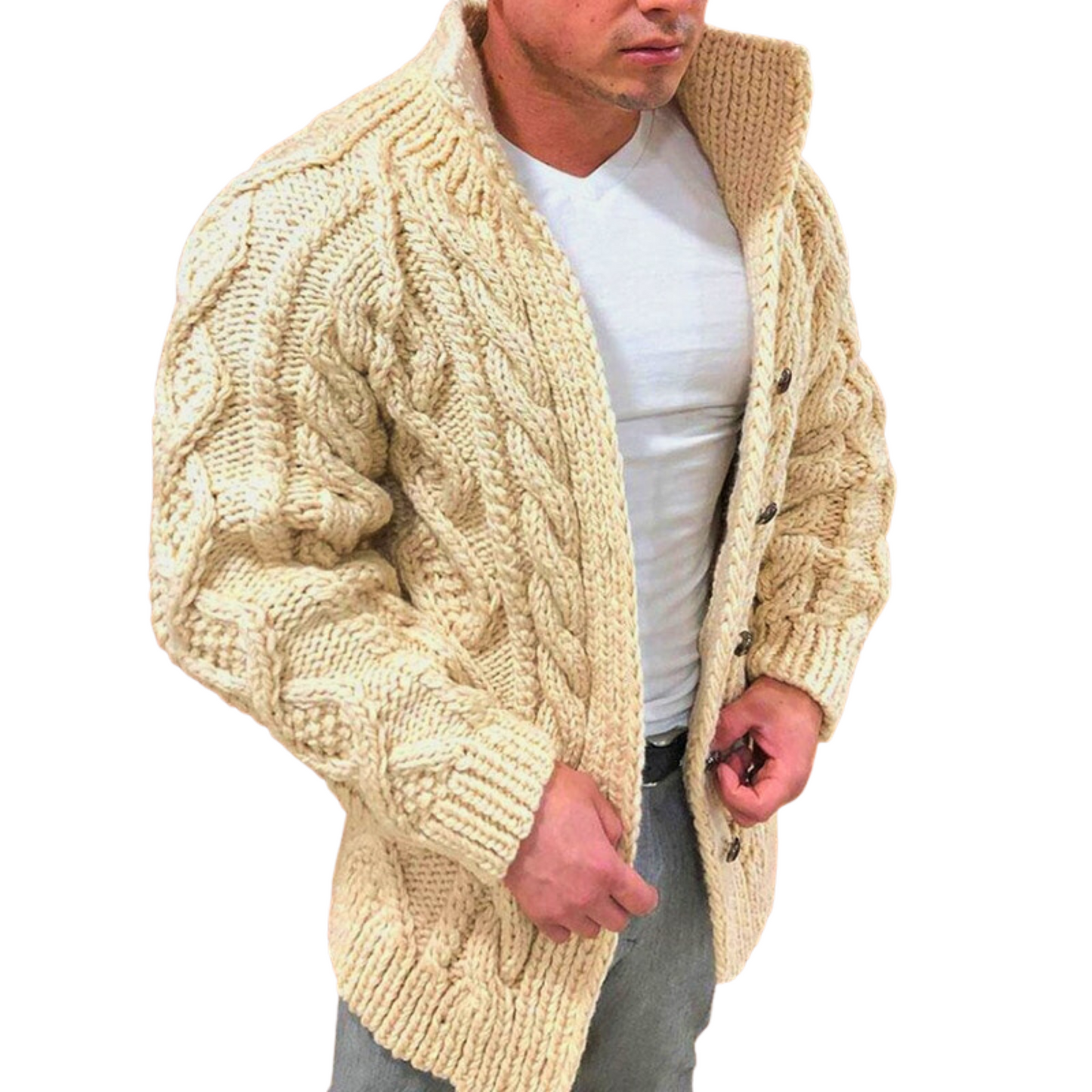 Nuevo 2023 Otoño Invierno Men_Warm Coat Cardigan Sweater (¡COMPRUEBE LOS TALLAS DE LA UE CUIDADOSAMENTE!)