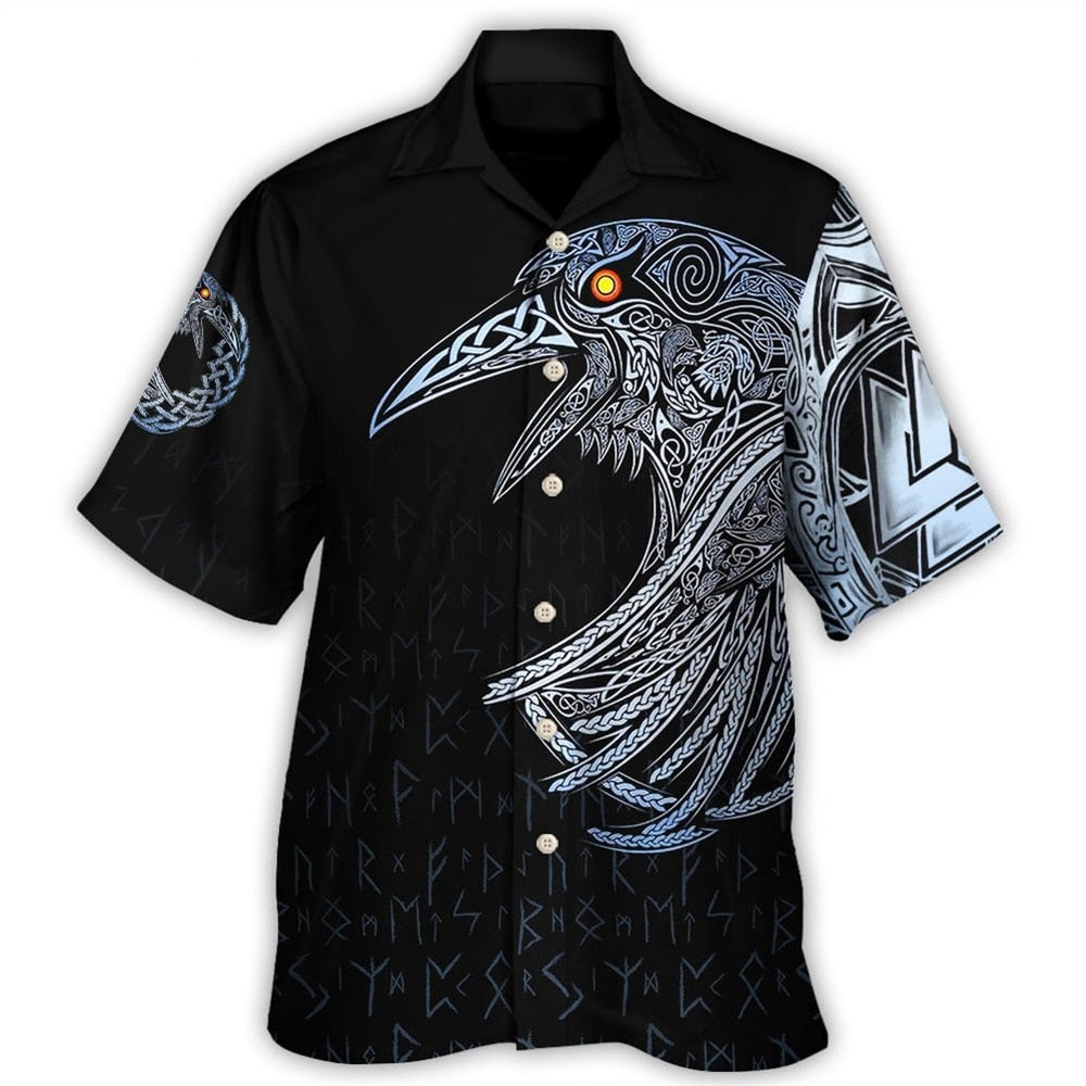 Camisa étnica de verano 2023 para hombres, camisas Vintage de calle alta para hombres, camiseta de cruzados de manga corta para verano