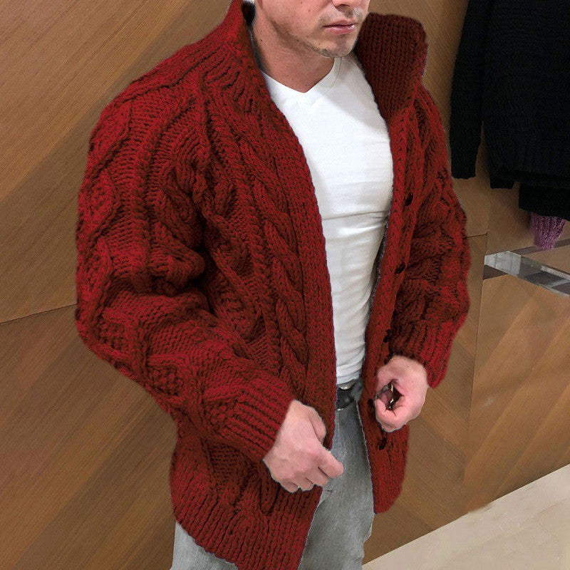 Nuevo 2023 Otoño Invierno Men_Warm Coat Cardigan Sweater (¡COMPRUEBE LOS TALLAS DE LA UE CUIDADOSAMENTE!)