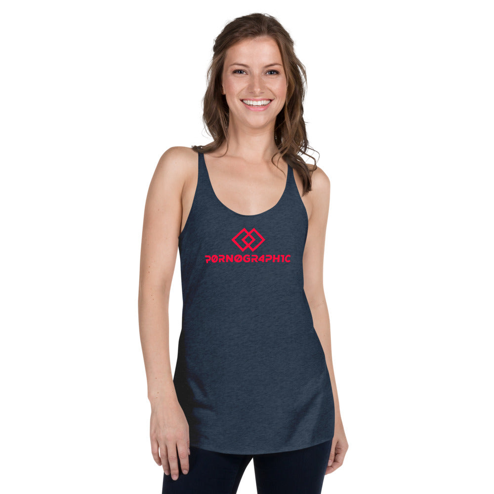 Camiseta sin mangas con espalda cruzada para mujer