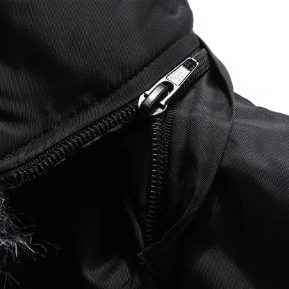 Chaqueta con capucha y cuello de piel para hombre, cálida, de invierno (¡CONSULTE LA TALLA CON CUIDADO!)