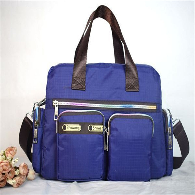 Ladies Messenger Bag Casual Handbag Shoulder Large Capacity Waterproof Tote Bag Flower Printed Bags Outdoor Picnic Bag For Women