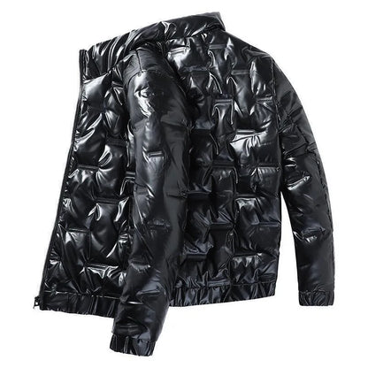 Nueva chaqueta informal de invierno para hombre, cálida, brillante, impermeable (talla asiática XXXL = UE/Reino Unido L)