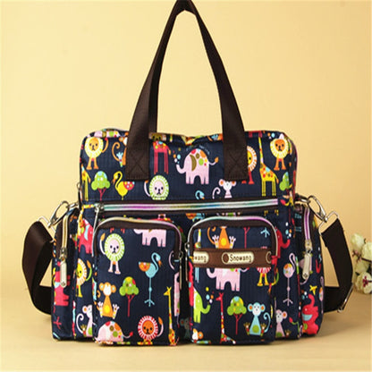 Ladies Messenger Bag Casual Handbag Shoulder Large Capacity Waterproof Tote Bag Flower Printed Bags Outdoor Picnic Bag For Women