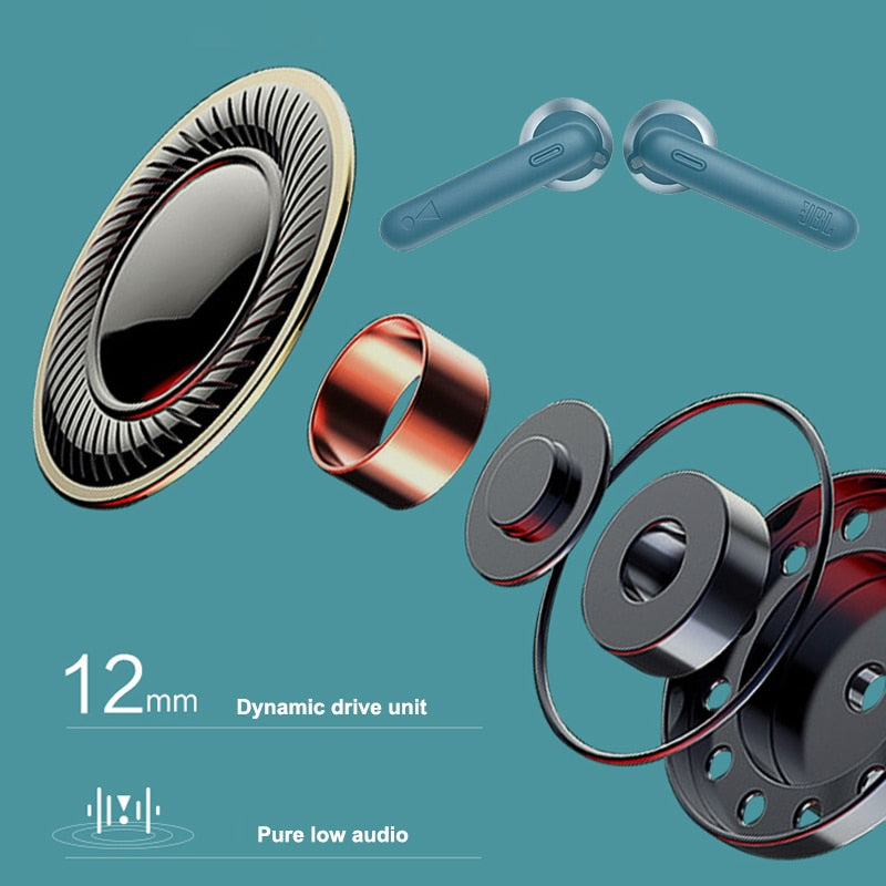 Original JBL TUNE 220 TWS True Wireless Bluetooth Earphones T220TWS Stereo Earbuds Bass Sound Headphones JBL