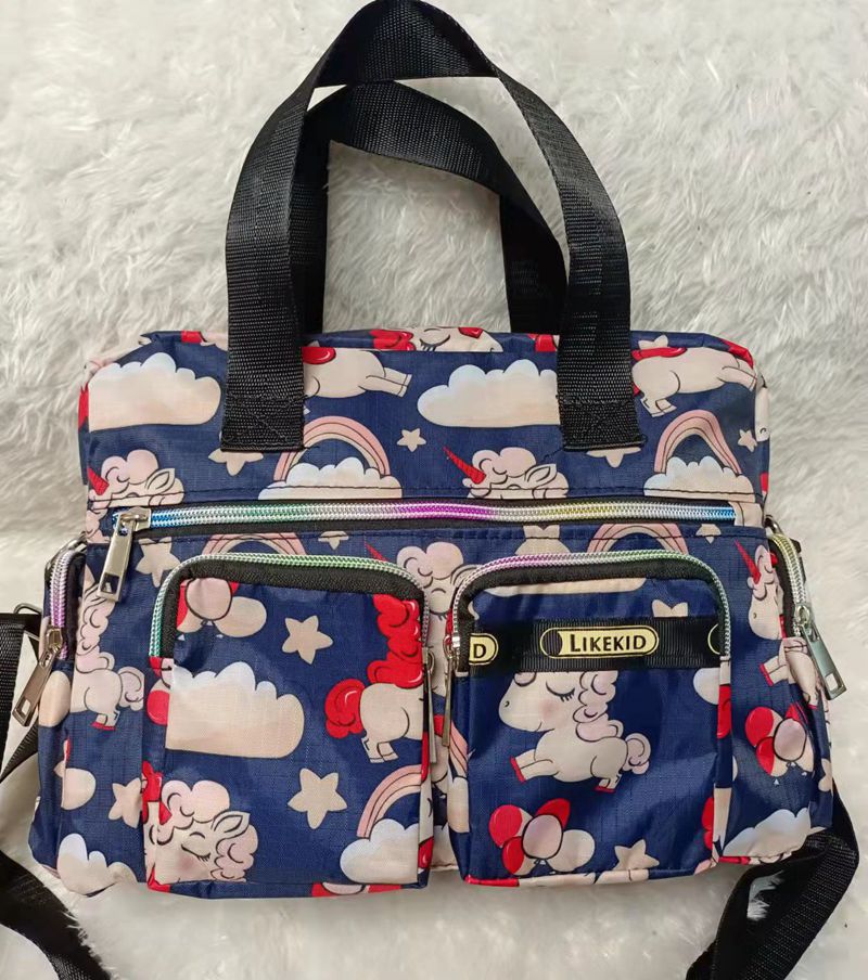 Ladies Messenger Bag Casual Handbag Shoulder Large Capacity Waterproof Tote Bag Flower Printed Bags Outdoor Picnic Bag For Women