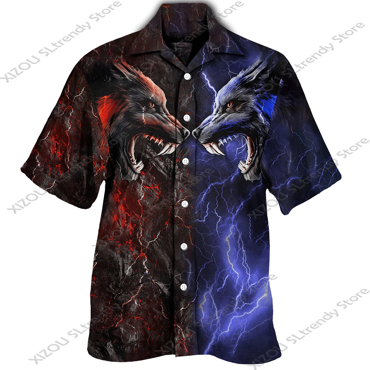 Mythology Button Shirts Gothic Turn Down Collar