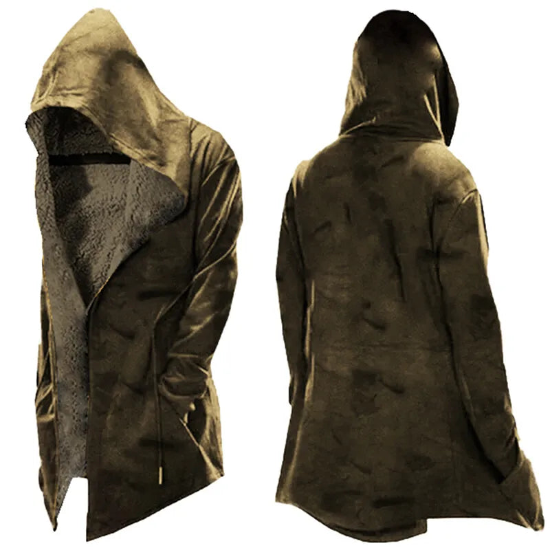 Winter Fashion Hooded Coats Men Vintage Skull Printing (CHECK SIZES CAREFULLY)