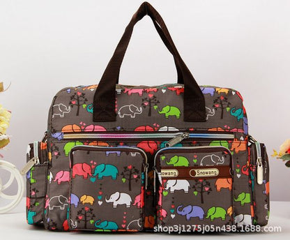 Ladies Messenger Bag Casual Handbag Shoulder Large Capacity Waterproof Tote Bag Flower Printed Bags Outdoor Picnic Bag For Women