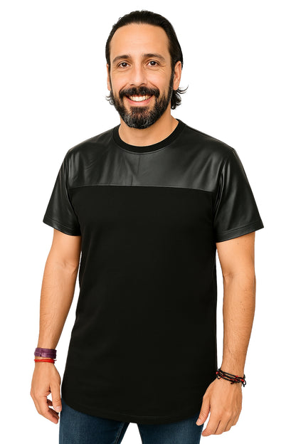 Camisetas de cuero F para hombre de moda