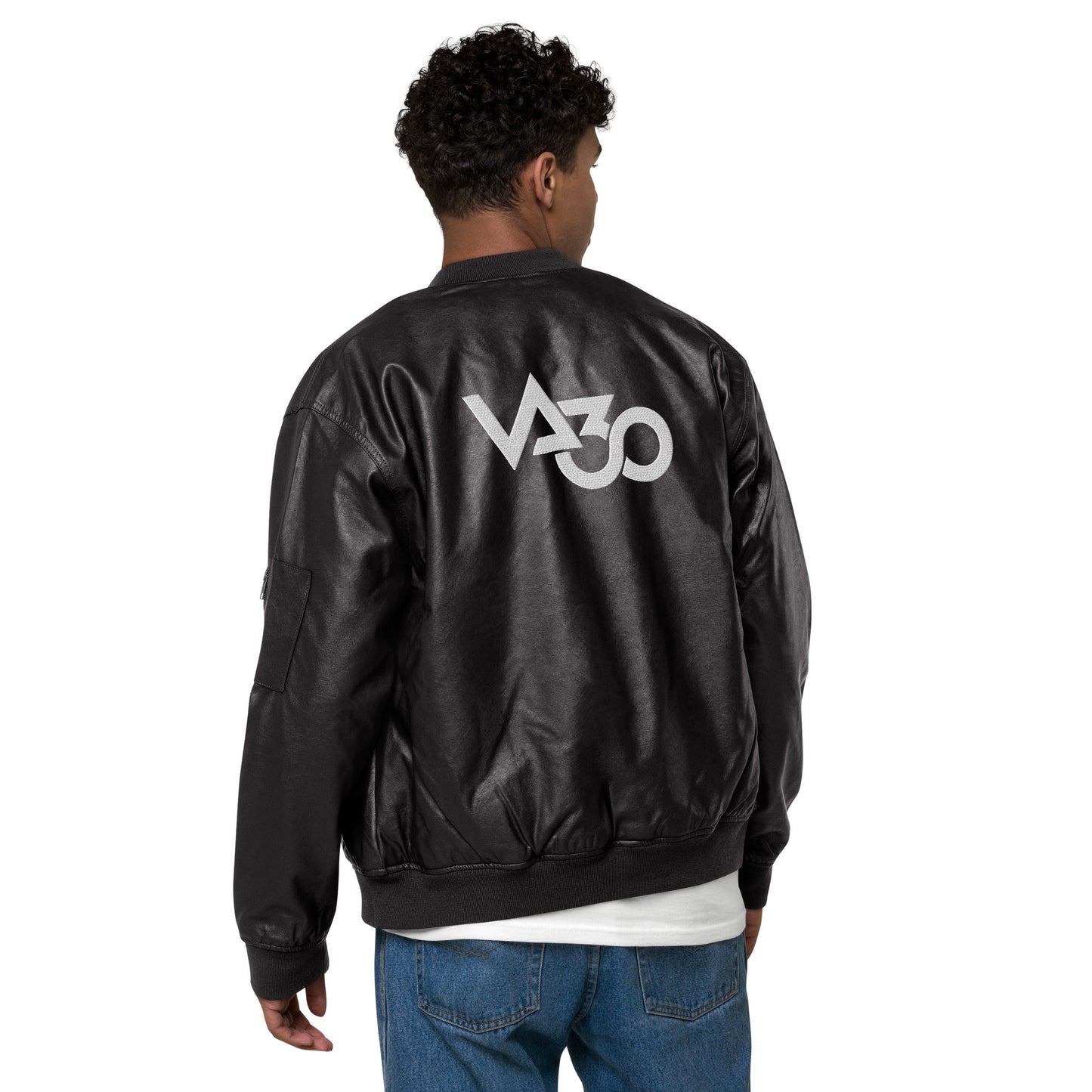 VA30_Leather Bomber Jacket