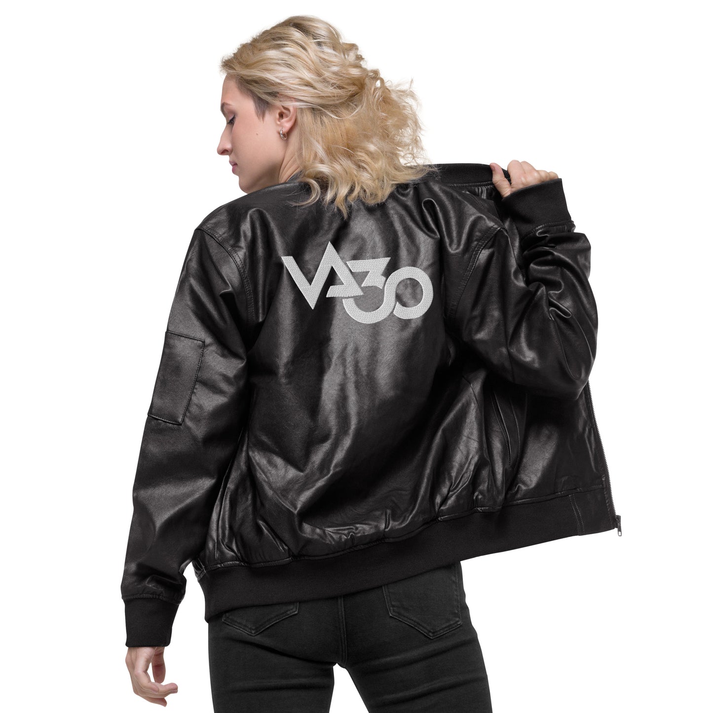 VA30_Leather Bomber Jacket