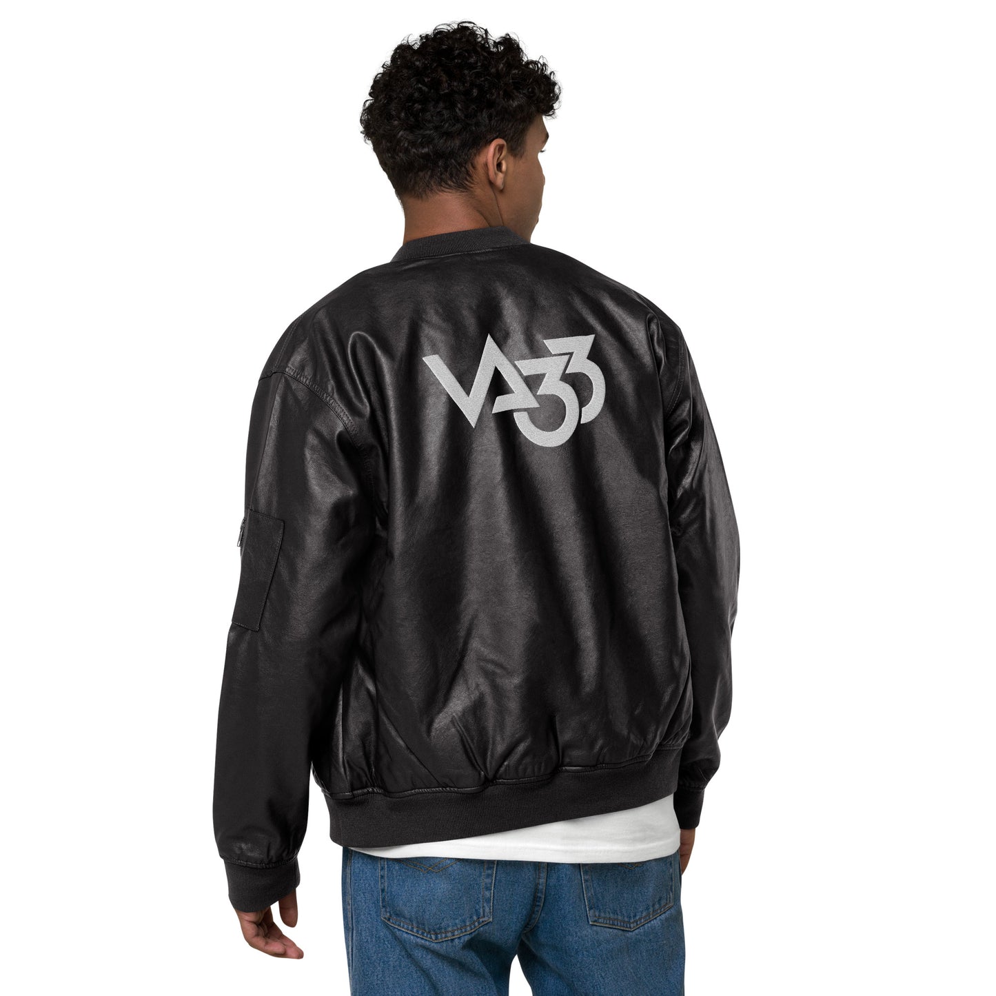 CV33_Leather Bomber Jacket