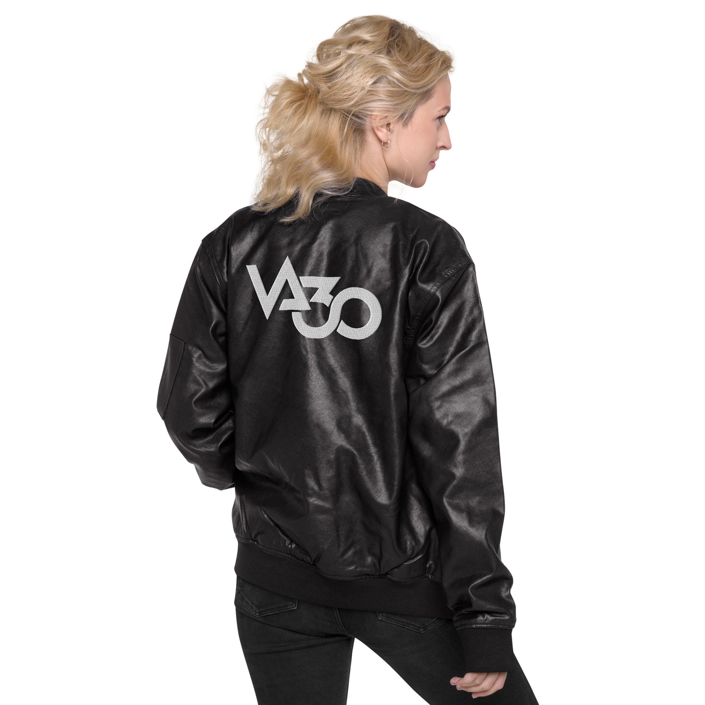 VA30_Leather Bomber Jacket