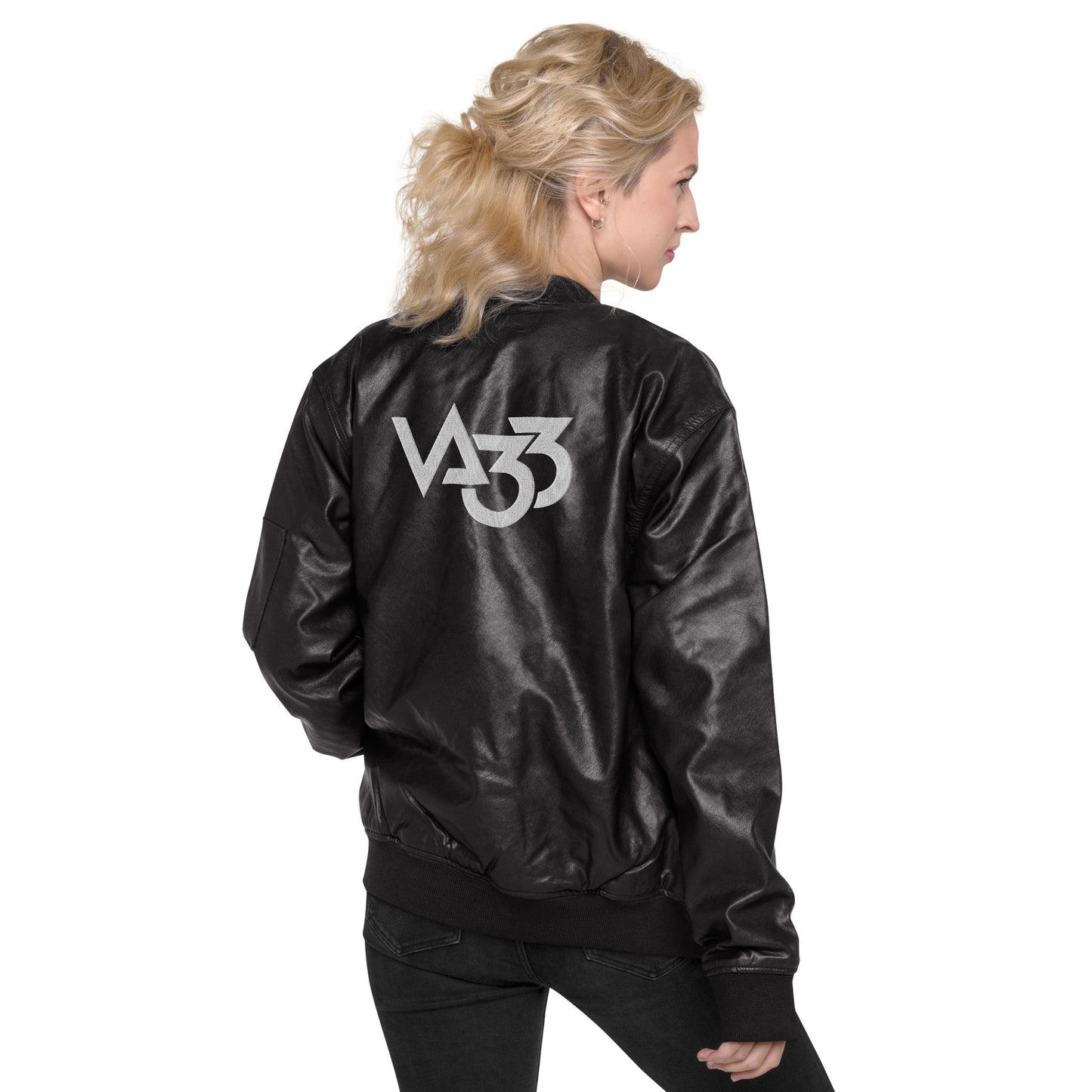 Chaqueta bomber de cuero VA33_Anniversary_F.