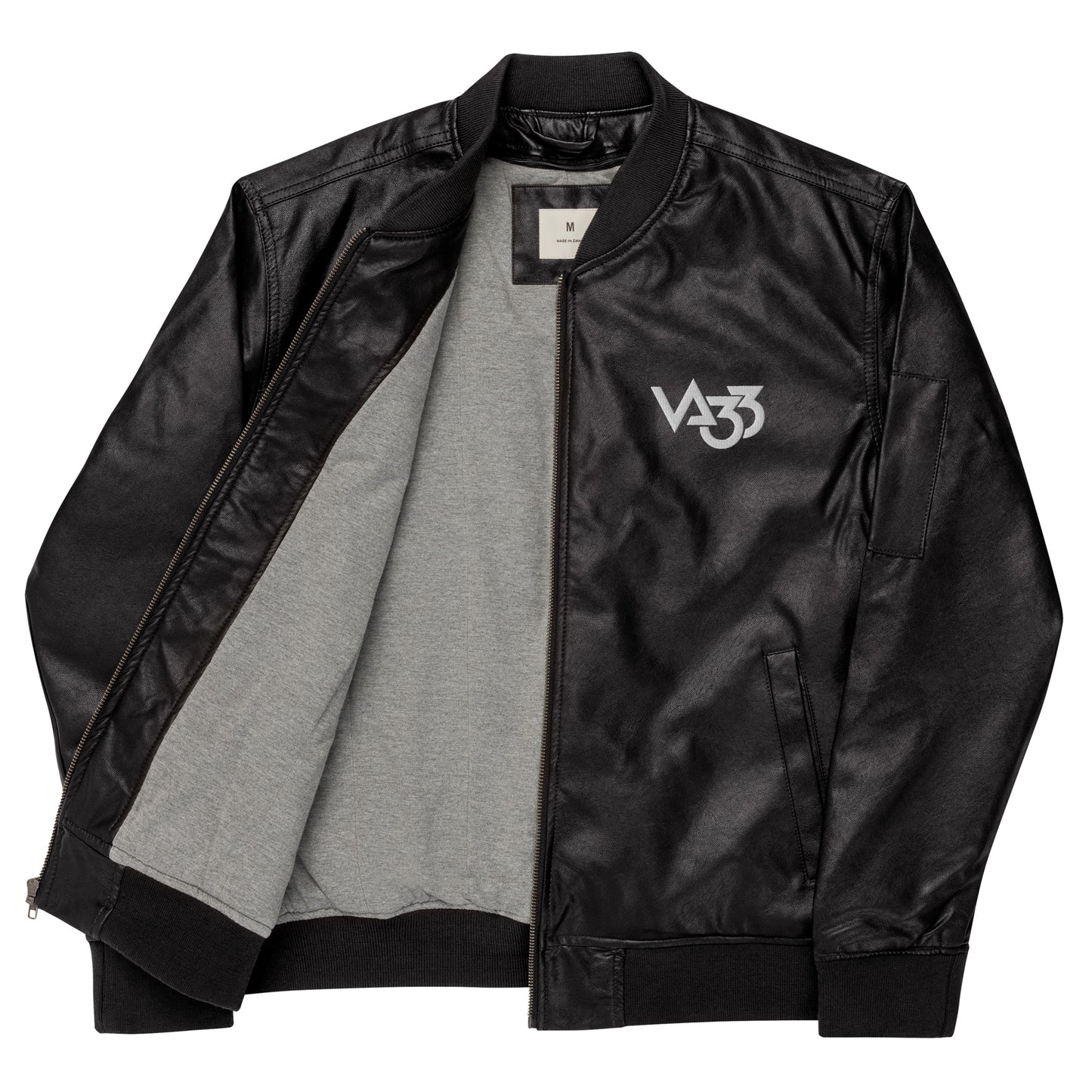 CV33_Leather Bomber Jacket