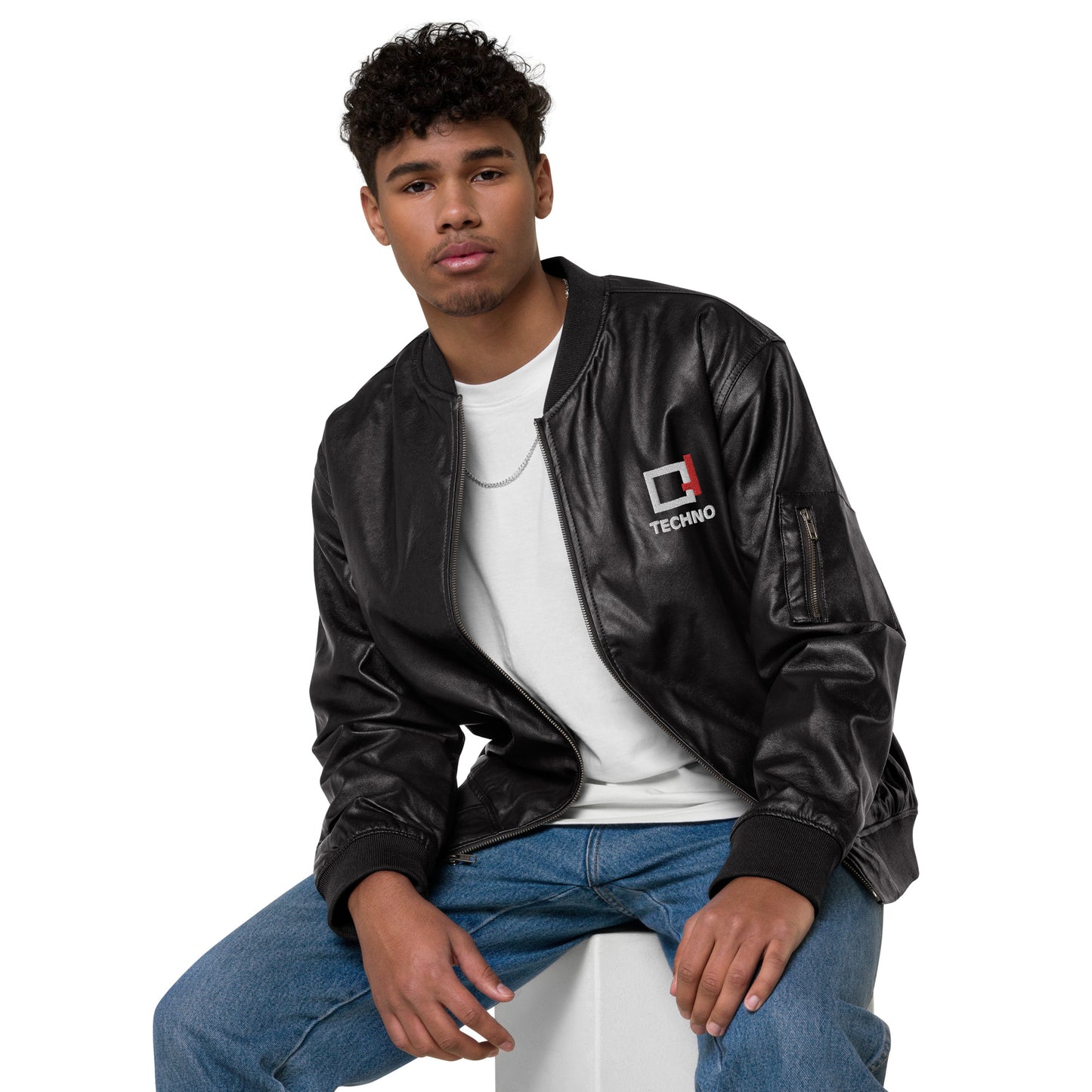 BC_Leather Bomber Jacket