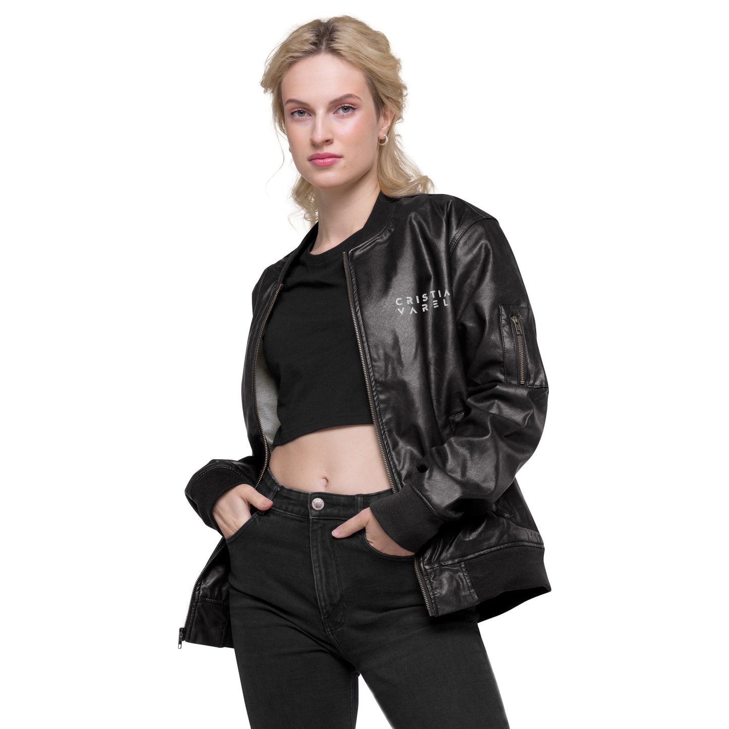 VA30_Leather Bomber Jacket