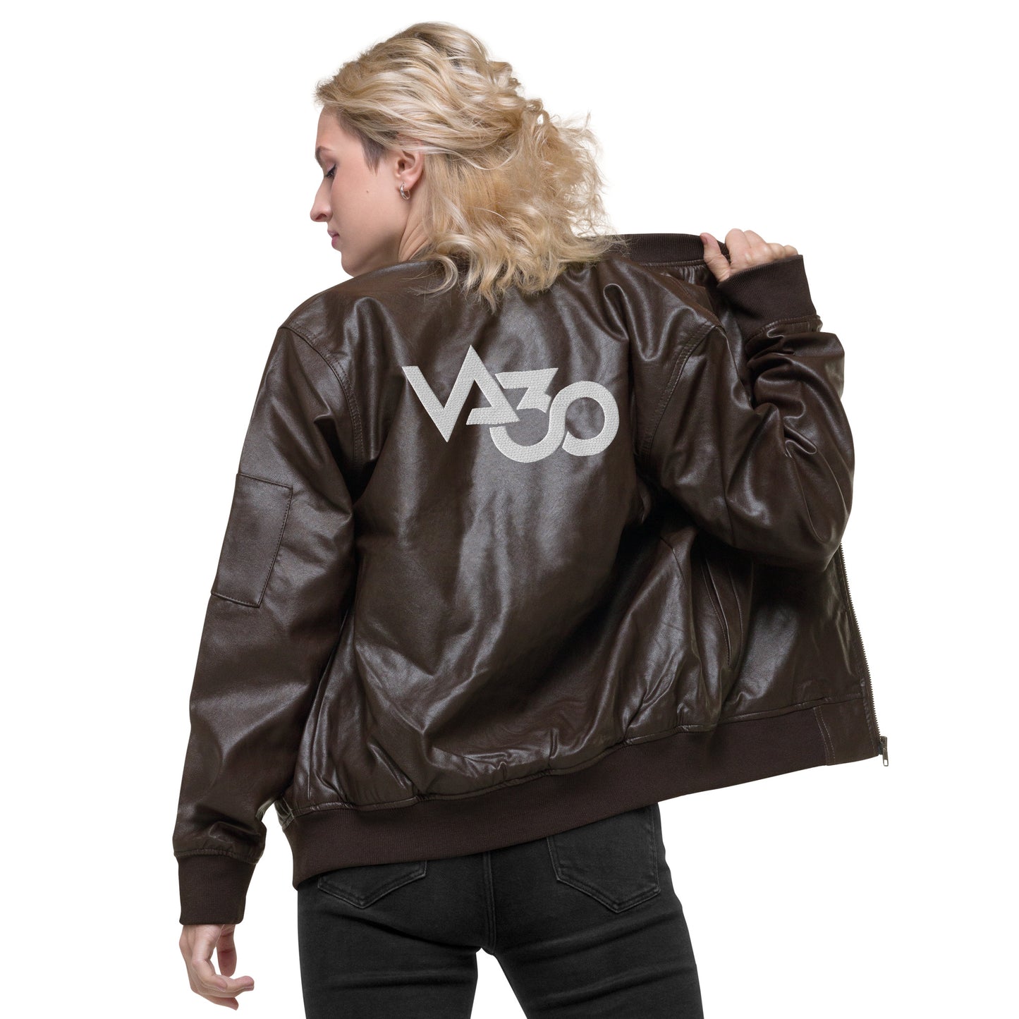 VA30_Leather Bomber Jacket