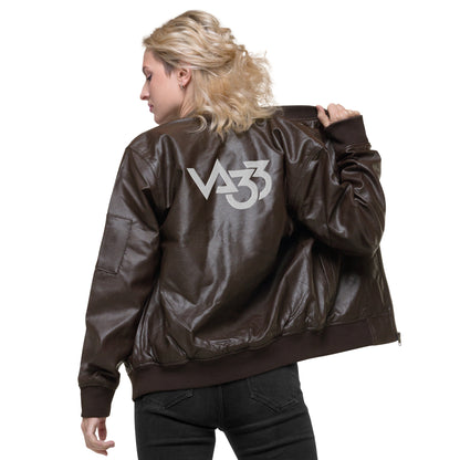 Chaqueta bomber de cuero VA33_Anniversary_F.