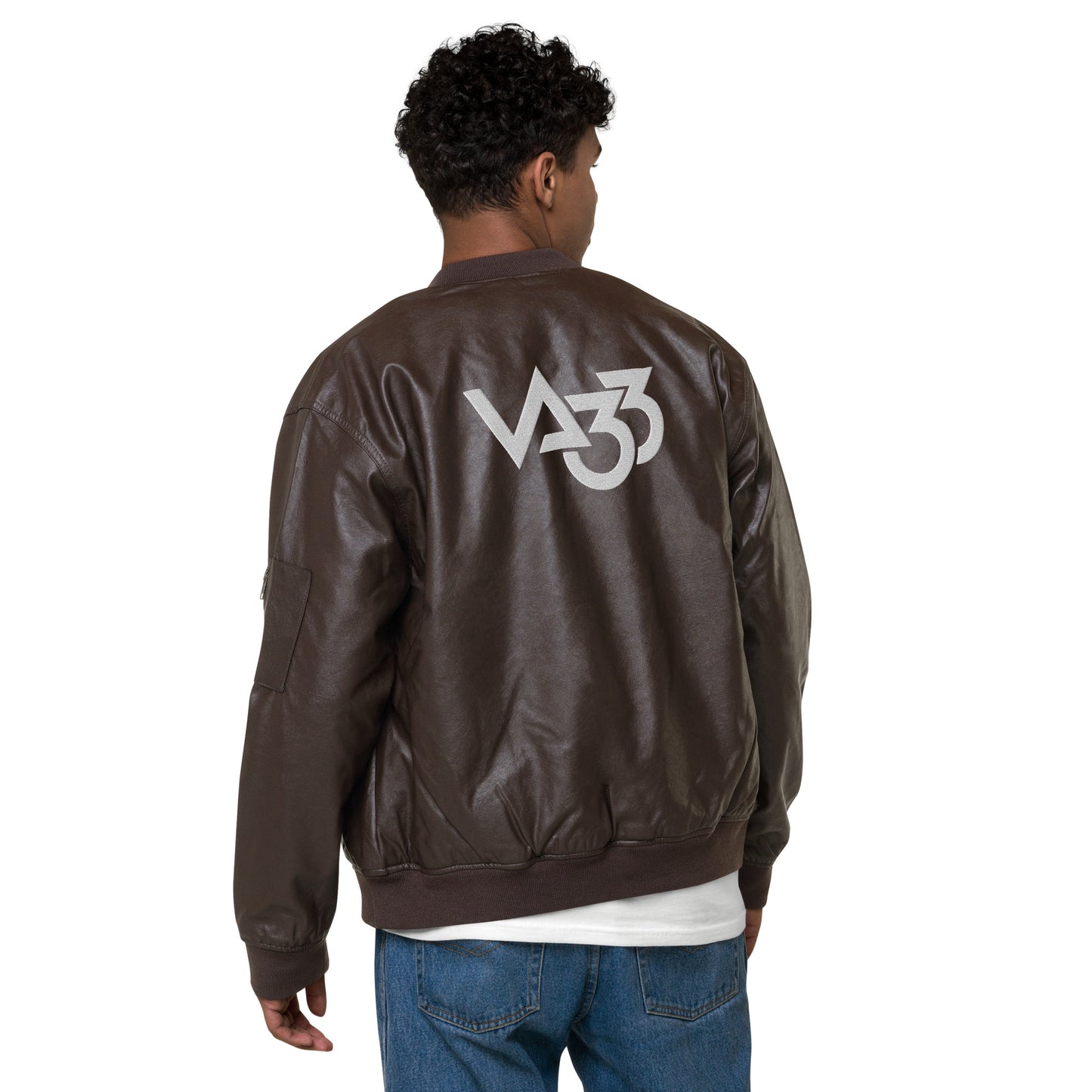 CV33_Leather Bomber Jacket