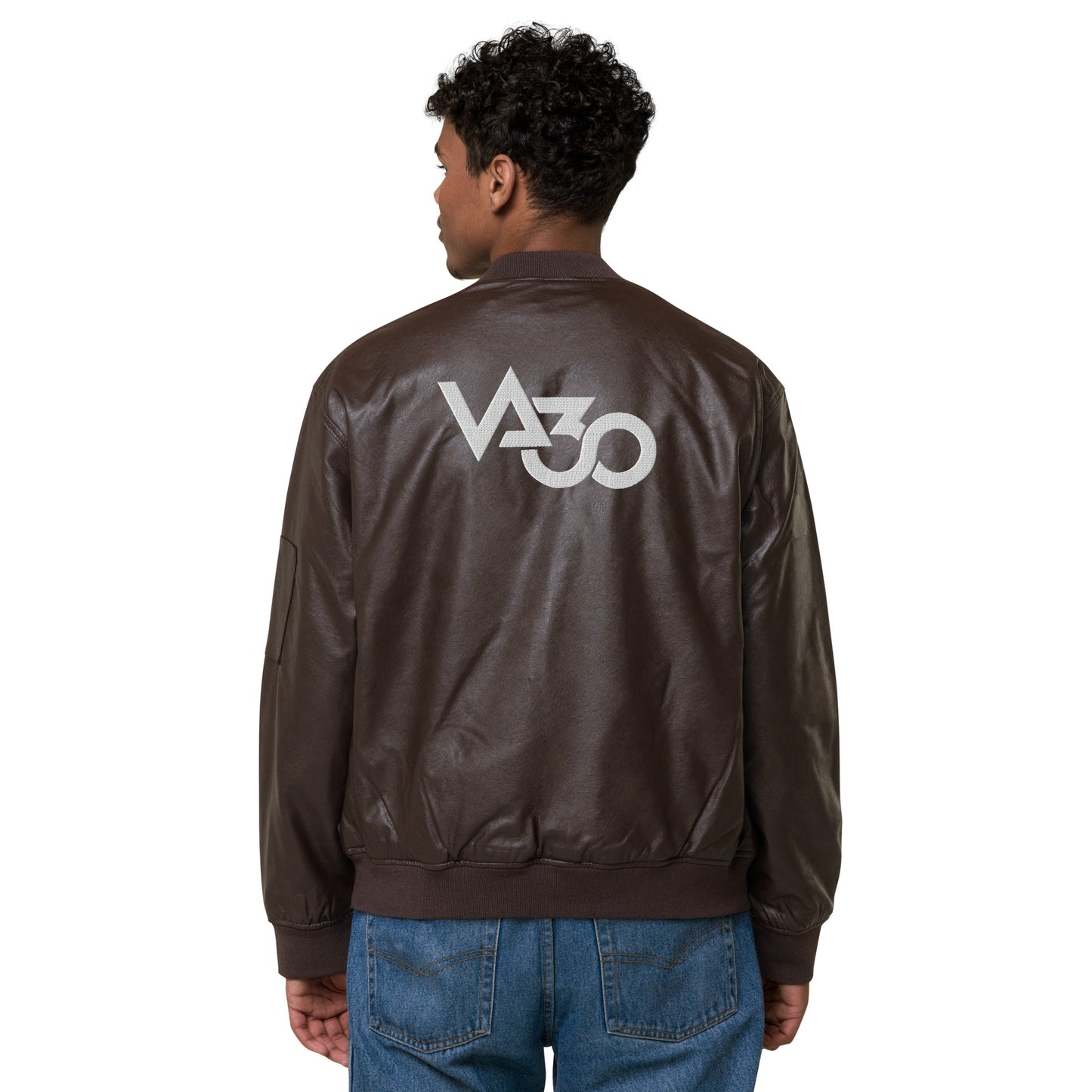 VA30_Leather Bomber Jacket