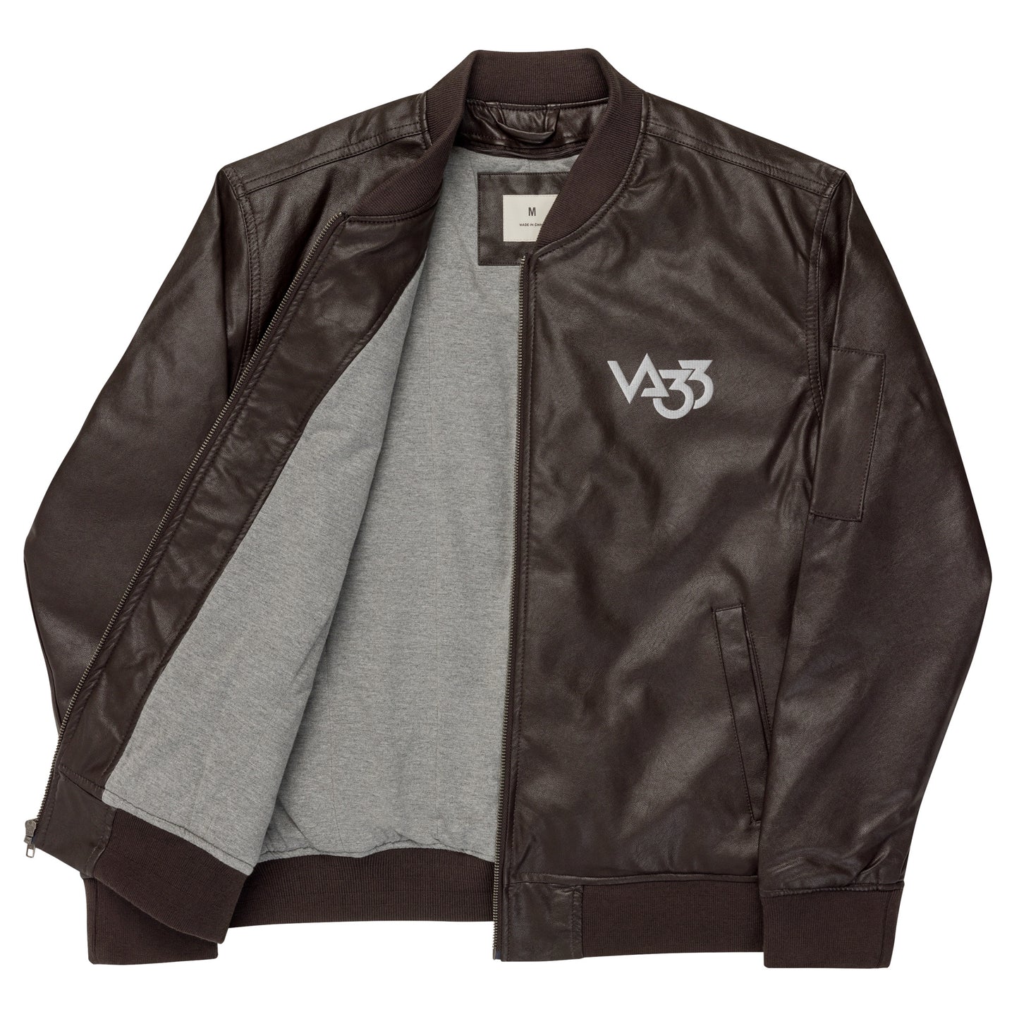 CV33_Leather Bomber Jacket