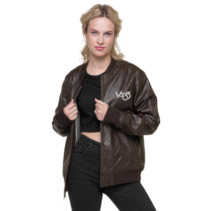 Chaqueta bomber de cuero VA33_Anniversary_F.