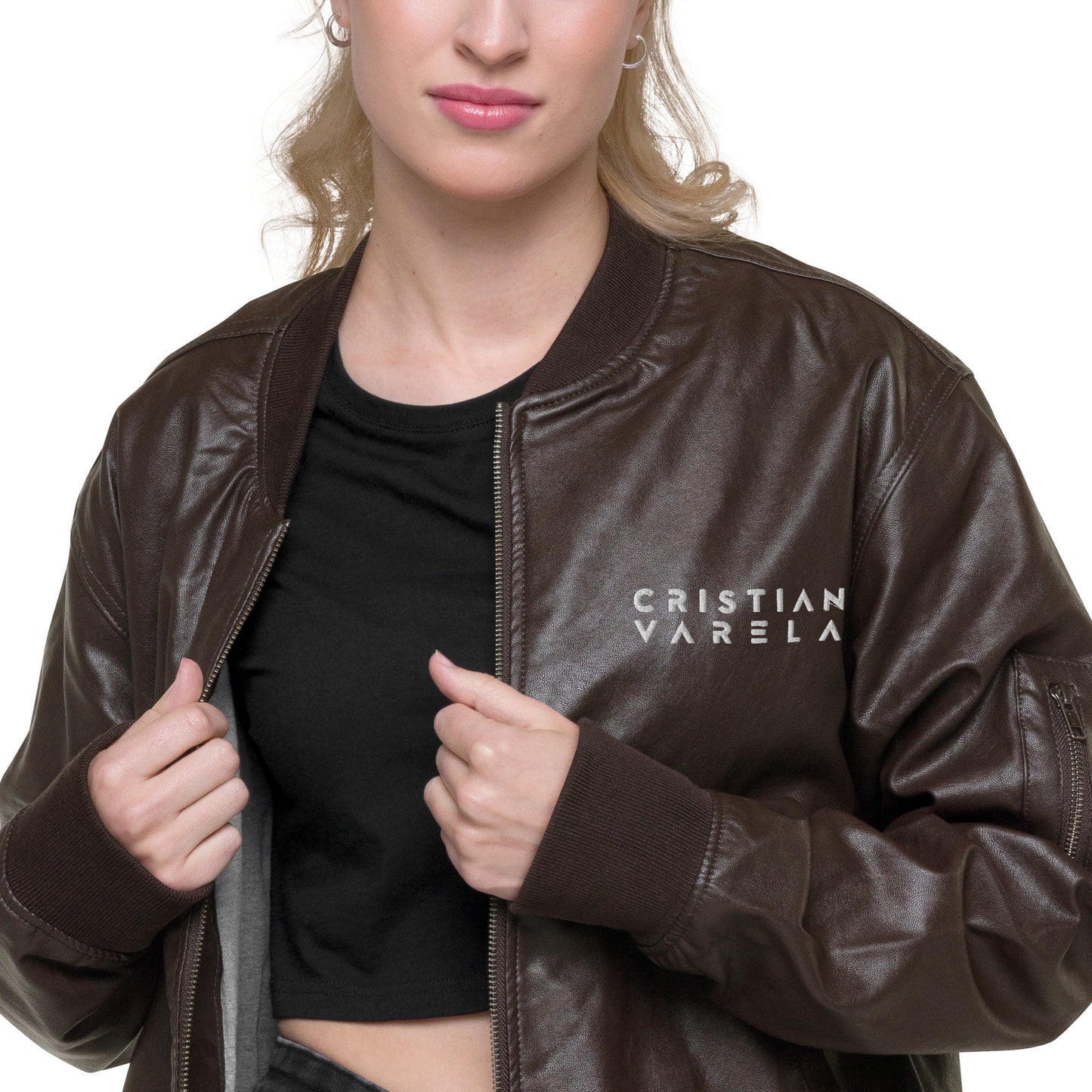 VA30_Leather Bomber Jacket