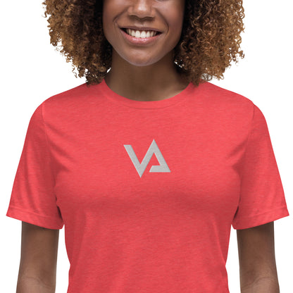 VA_Camiseta bordada relajada para mujer