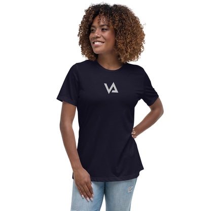 VA_Camiseta bordada relajada para mujer