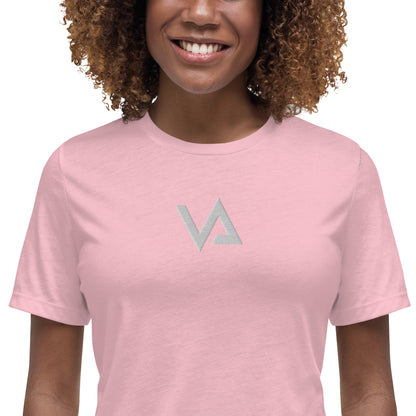 VA_Camiseta bordada relajada para mujer