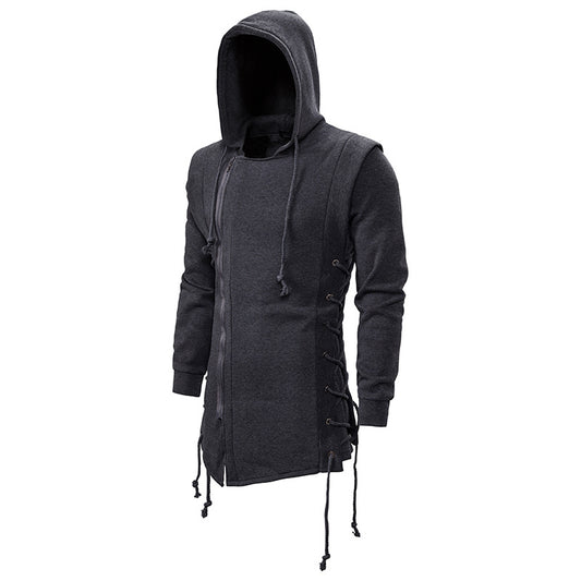 Black Codes Design Autumn New Men Hoodies Sweatshirts Casual Solid Long Sleeve Hoodie Men Slim Fit Assassin Creed  Dark Hooded Loose Jacket Coats