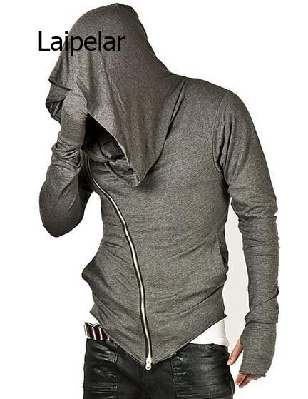 New Men Hoodie Sweatshirt Long Sleeved Slim Fit Male Zipper Hoodies Assassin Master Cardigan Creed Jacket  S-3XL