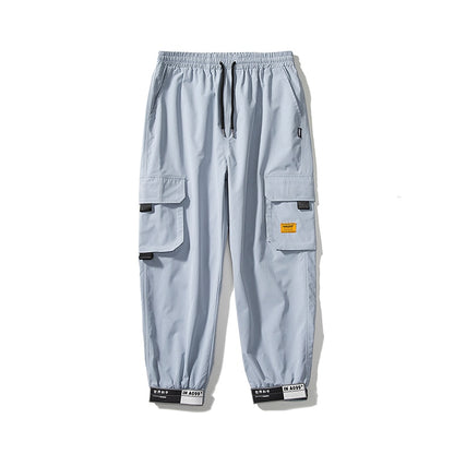 Streetwear pantalones negros cintura elástica pantalones de chándal verano otoño Hip Hop mujer Pantalones