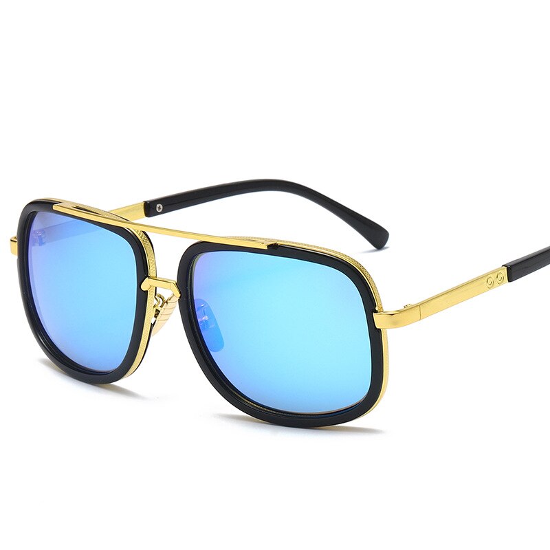 Nuevas gafas De Sol Retro De gran marco para hombre, Gafas De Sol cuadradas De Metal, Gafas De Sol De moda para mujer, Gafas De Sol De alta calidad UV400